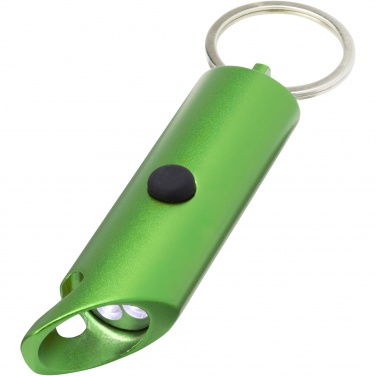 Logotrade promotional giveaway picture of: Flare RCS recycled aluminium IPX LED light and bottle opener with keychain