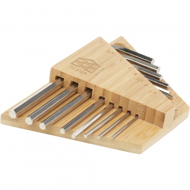 Logo trade promotional item photo of: Allen bamboo hex key tool set