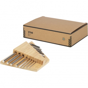 Logo trade promotional merchandise picture of: Allen bamboo hex key tool set