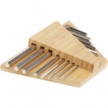 Logo trade promotional products image of: Allen bamboo hex key tool set