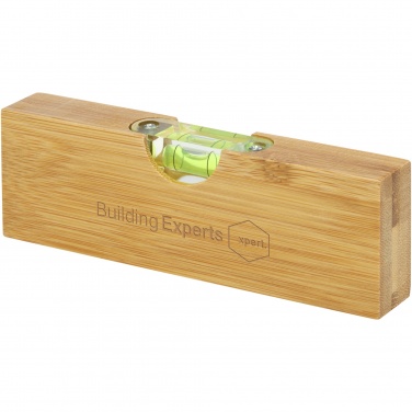 Logo trade promotional merchandise image of: Flush bamboo spirit level with bottle opener