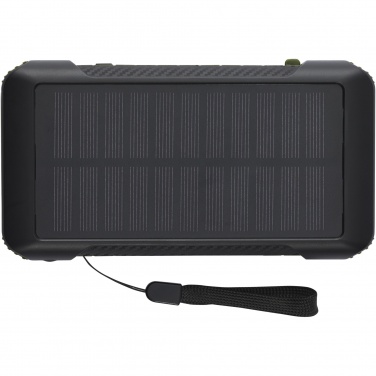 Logotrade promotional item image of: Soldy 10.000 mAh RCS recycled plastic solar dynamo power bank 