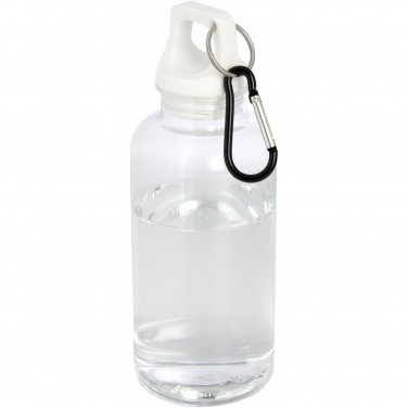 Logotrade promotional item picture of: Oregon 400 ml RCS certified recycled plastic water bottle with carabiner