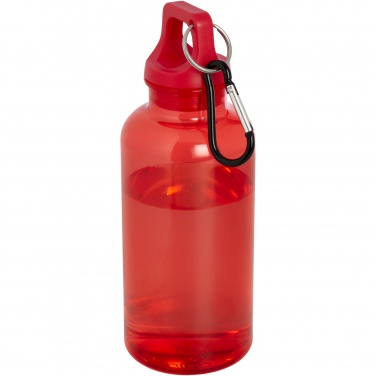 Logotrade promotional giveaway image of: Oregon 400 ml RCS certified recycled plastic water bottle with carabiner