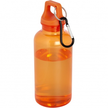 Logotrade promotional merchandise image of: Oregon 400 ml RCS certified recycled plastic water bottle with carabiner