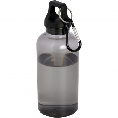 Logo trade promotional giveaway photo of: Oregon 400 ml RCS certified recycled plastic water bottle with carabiner