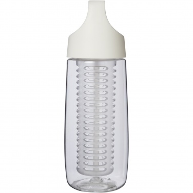 Logo trade promotional merchandise image of: HydroFruit 700 ml recycled plastic sport bottle with flip lid and infuser