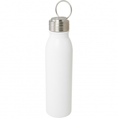 Logo trade promotional products image of: Harper 700 ml RCS certified stainless steel water bottle with metal loop