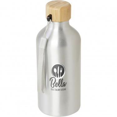 Logo trade promotional merchandise image of: Malpeza 500 ml RCS certified recycled aluminium water bottle