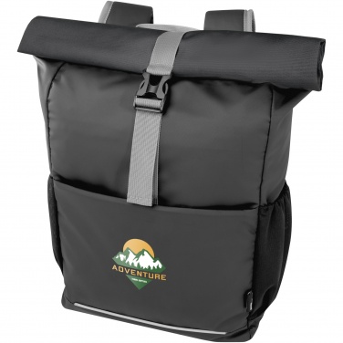 Logo trade promotional merchandise picture of: Aqua 15" GRS recycled water resistant roll-top bike bag 20L