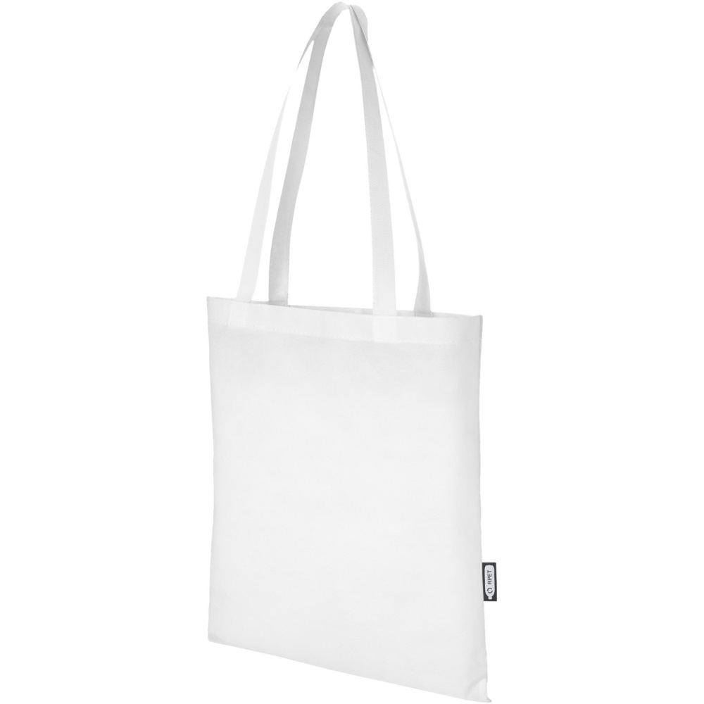 Logo trade corporate gifts picture of: Zeus GRS recycled non-woven convention tote bag 6L