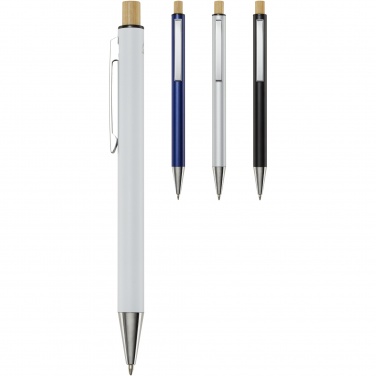 Logo trade promotional products picture of: Cyrus recycled aluminium ballpoint pen (blue ink)