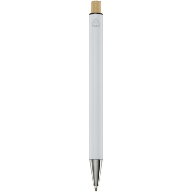 Logo trade promotional gifts image of: Cyrus recycled aluminium ballpoint pen (black ink)