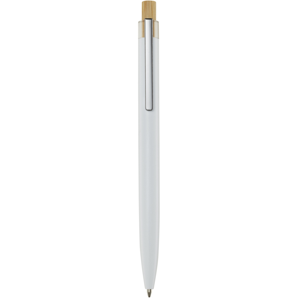 Logo trade promotional giveaways image of: Nooshin recycled aluminium ballpoint pen (black ink)