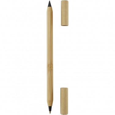 Logo trade promotional giveaways image of: Samambu bamboo duo pen