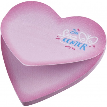 Logotrade promotional merchandise picture of: Sticky-Mate® heart-shaped recycled sticky notes