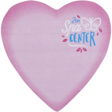 Logo trade promotional giveaways image of: Sticky-Mate® heart-shaped recycled sticky notes