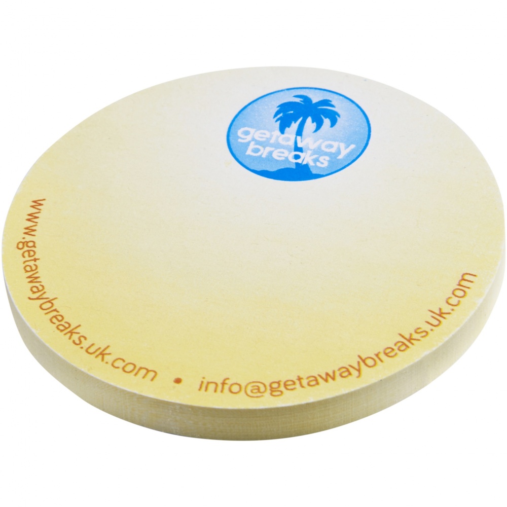 Logo trade promotional merchandise image of: Sticky-Mate® circle-shaped recycled sticky notes