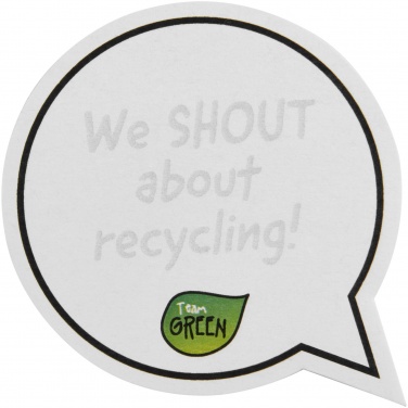 Logo trade business gift photo of: Sticky-Mate® speech bubble-shaped recycled sticky notes