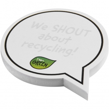 Logo trade promotional item photo of: Sticky-Mate® speech bubble-shaped recycled sticky notes