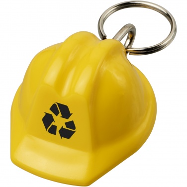 Logotrade promotional merchandise photo of: Kolt hard hat-shaped recycled keychain