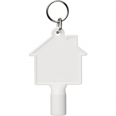 Logotrade promotional gift picture of: Maximilian house-shaped recycled utility key keychain