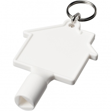 Logo trade promotional products picture of: Maximilian house-shaped recycled utility key keychain