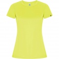 Imola short sleeve women's sports t-shirt, Fluor Yellow