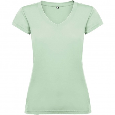 Logo trade promotional merchandise photo of: Victoria short sleeve women's v-neck t-shirt