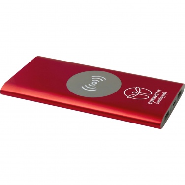 Logotrade corporate gift image of: Juice 8000 mAh Type-C recycled aluminium wireless power bank