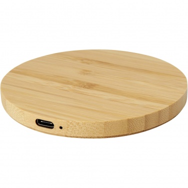 Logotrade promotional item picture of: Essence 15W bamboo wireless charging pad