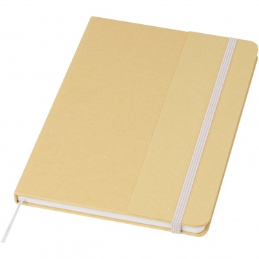 Logo trade advertising product photo of: Nelida A5 recycled cardboard hard cover notebook