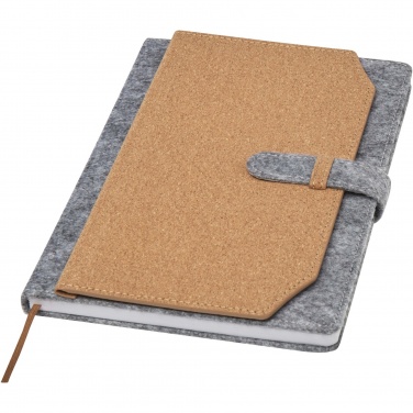 Logotrade corporate gift picture of: Viviana A5 recycled felt and cork notebook