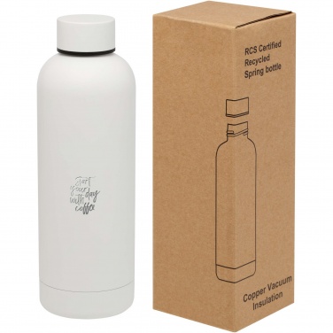 Logotrade promotional giveaway image of: Spring 500 ml RCS certified recycled stainless steel copper vacuum insulated bottle