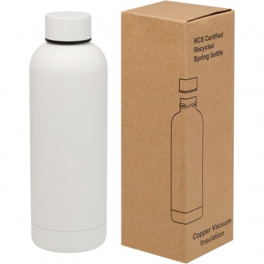 Logo trade promotional merchandise image of: Spring 500 ml RCS certified recycled stainless steel copper vacuum insulated bottle