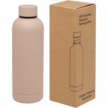 Logotrade business gift image of: Spring 500 ml RCS certified recycled stainless steel copper vacuum insulated bottle