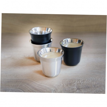 Logo trade promotional gifts image of: Duo 80 ml RCS certified stainless steel espresso cup set 