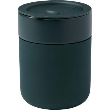 Logo trade promotional merchandise photo of: Java 330 ml ceramic tumbler with silicone wrap and plastic lid