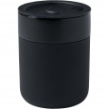 Java 330 ml ceramic tumbler with silicone wrap and plastic lid, Solid black