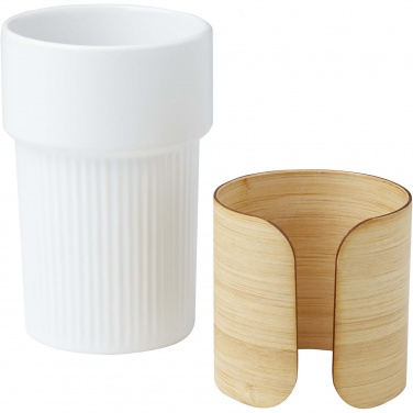 Logo trade promotional gifts image of: Tumbler Fika 340 ml with bamboo sleeve