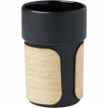 Tumbler Fika 340 ml with bamboo sleeve, Solid black