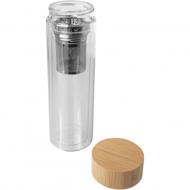 Logotrade promotional items photo of: Bailey 400 ml borsilicate glass infuser bottle with bamboo lid