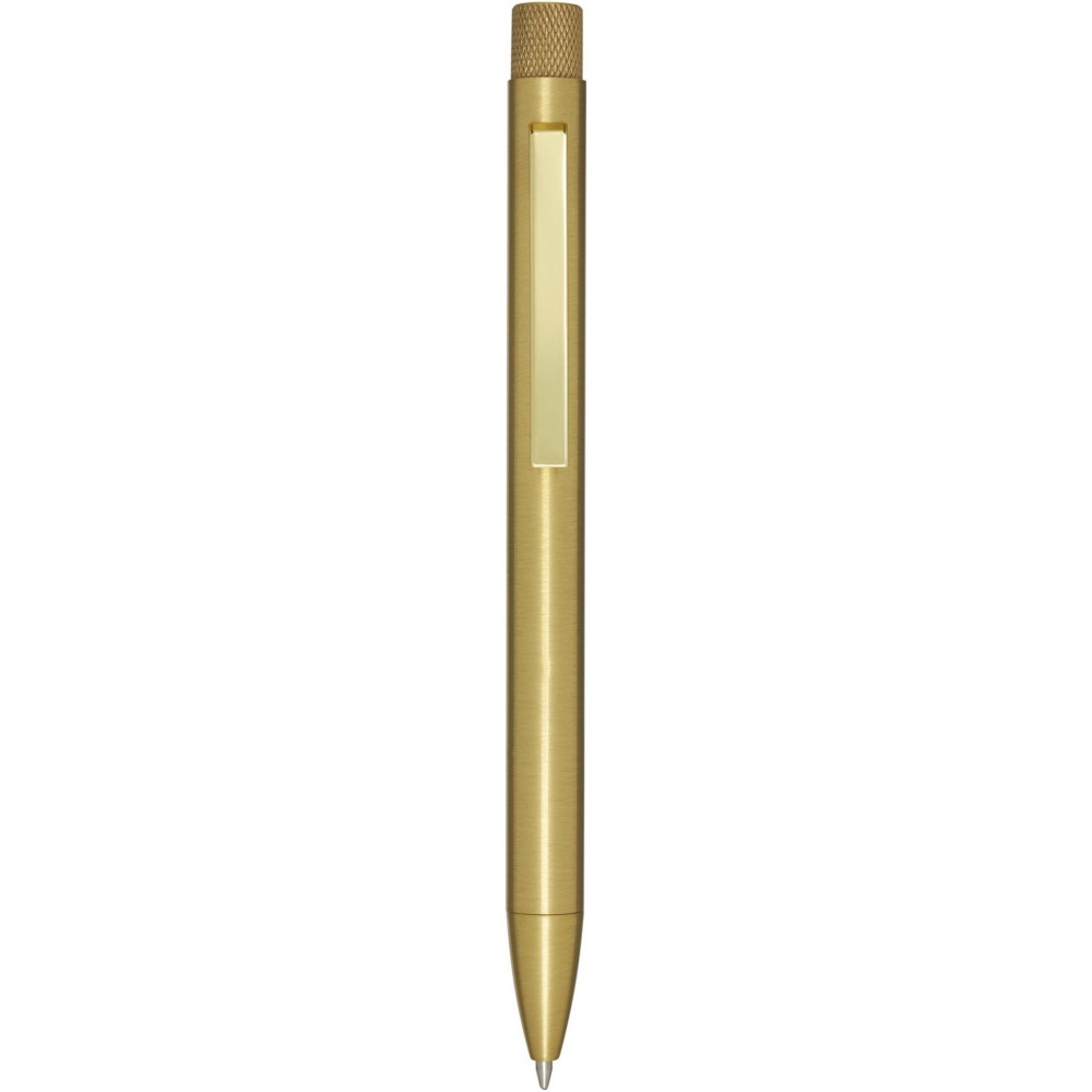 Logo trade advertising product photo of: Beatriz recycled brass ballpoint pen