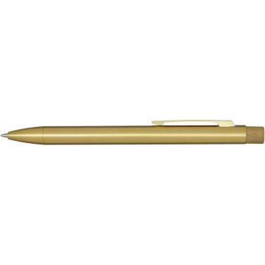 Logo trade promotional item photo of: Beatriz recycled brass ballpoint pen