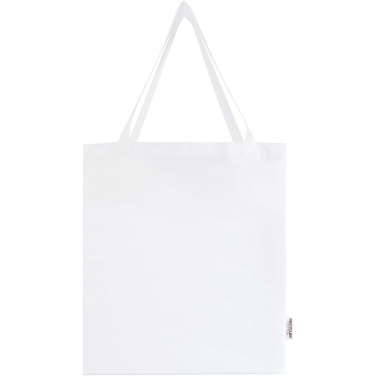 Logo trade promotional items image of: Madras 140 g/m² GRS recycled cotton gusset tote bag