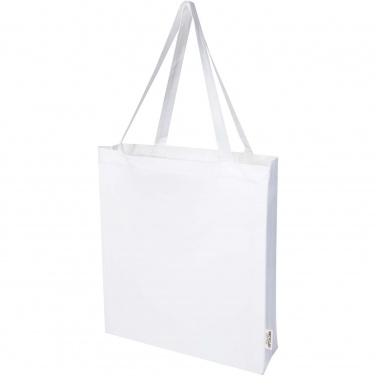 Logo trade promotional products picture of: Madras 140 g/m² GRS recycled cotton gusset tote bag