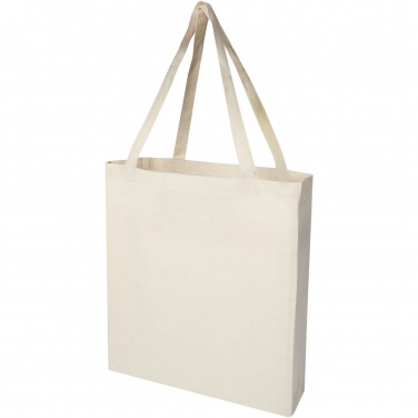 Logotrade corporate gift image of: Madras 140 g/m² GRS recycled cotton gusset tote bag