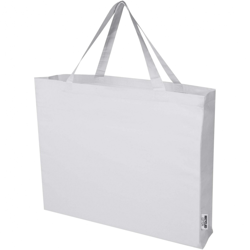 Logo trade corporate gifts image of: Odessa 220 g/m² GRS recycled cotton large tote bag