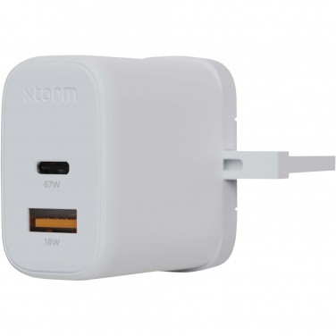 Logotrade promotional merchandise photo of: Xtorm XEC067G GaN² Ultra 67W wall charger - UK plug