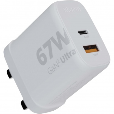 Logo trade promotional gifts image of: Xtorm XEC067G GaN² Ultra 67W wall charger - UK plug